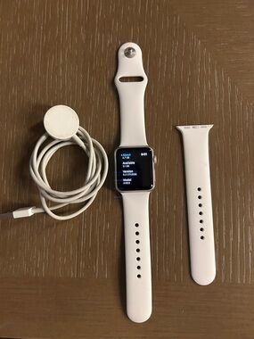 Apple Watch Series 1 with White Sport Band and Charger